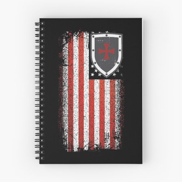 Item preview, Templar Knight Emblem American Flag Shield Crusades designed and sold by h44k0n.