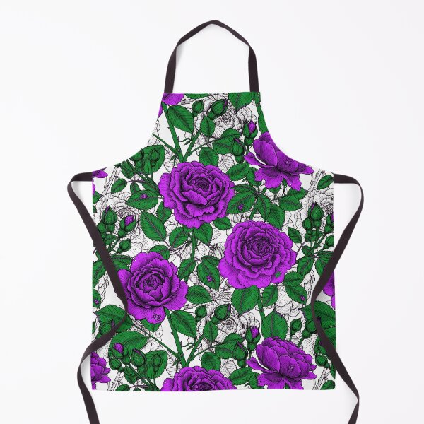 Item preview, Purple roses on white designed and sold by Katerina Mitkova Kirilova.