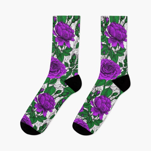 Item preview, Purple roses on white designed and sold by Katerina Mitkova Kirilova.