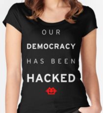 Democracy Hacked Women's Fitted Scoop T-Shirt