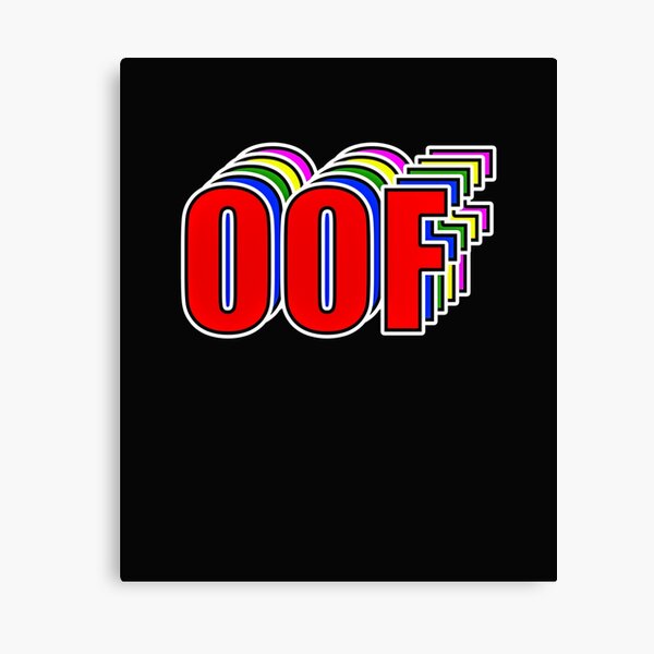 Roblox Oof Noob Canvas Print by DevotHicken