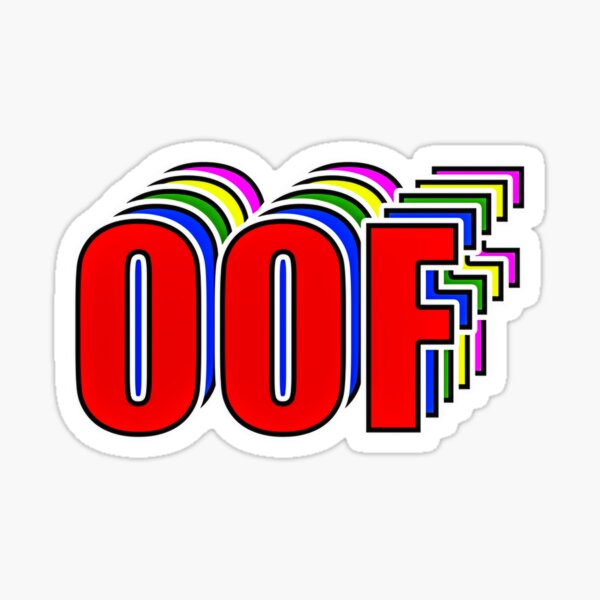 7012684 Roblox Oof Meme Funny Noob Gamer Gifts Idea Stickers for