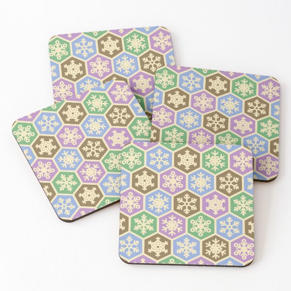 Item preview, Preppy Purple Lilac Turquoise Mint Winter Snowflake Pattern designed and sold by IamTrending.