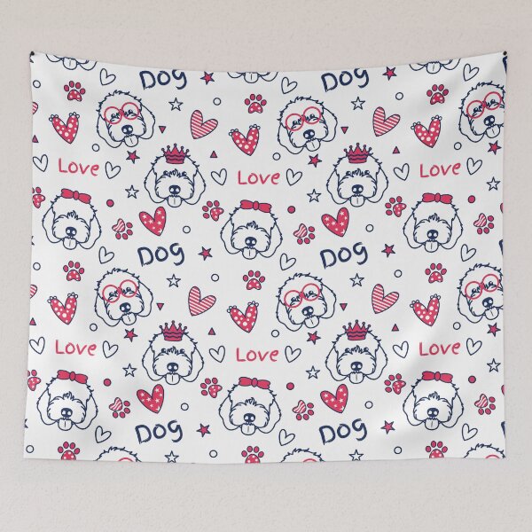 Item preview, Doodle Cockapoo Cavapoo Cavoodle Dog Heads designed and sold by Lulupainting.