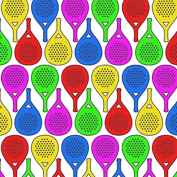 Artwork thumbnail, Colorful Racket Pattern by GVibezPadel