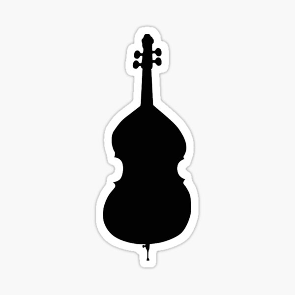 Bass Clef Vinyl Sticker - Black - Linda West Cellos