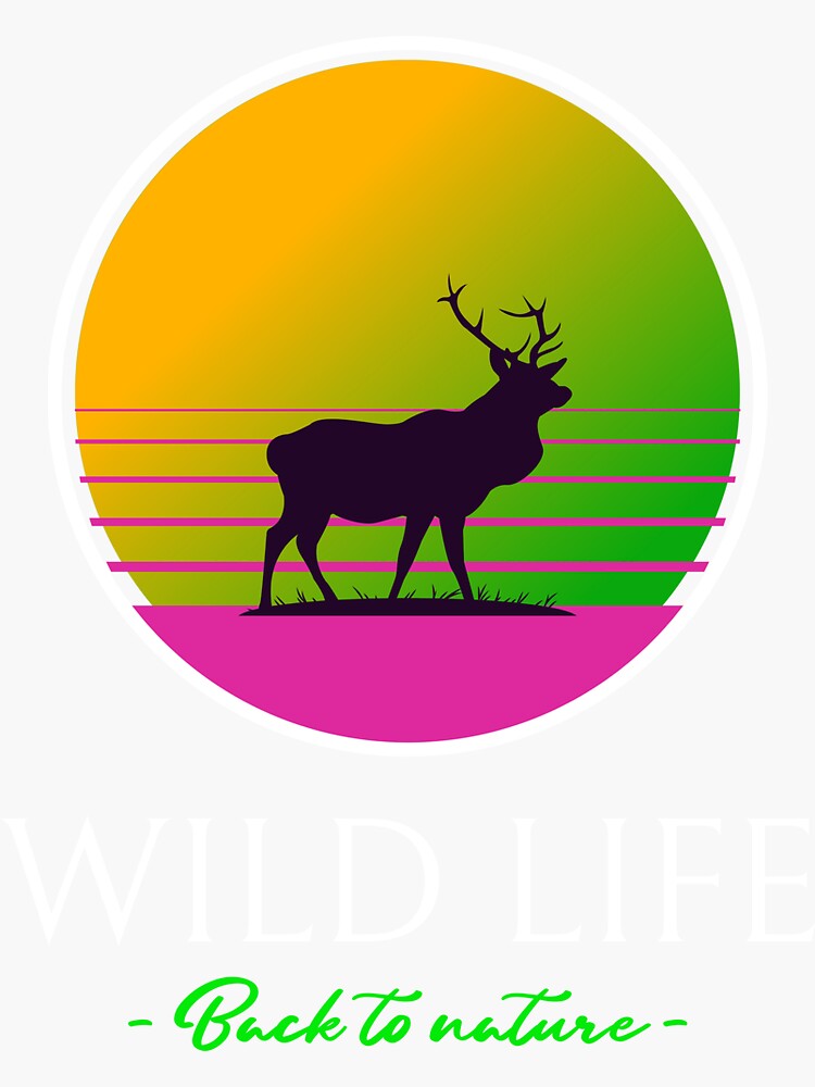 "wild life back to nature" Sticker for Sale by sult135 Redbubble