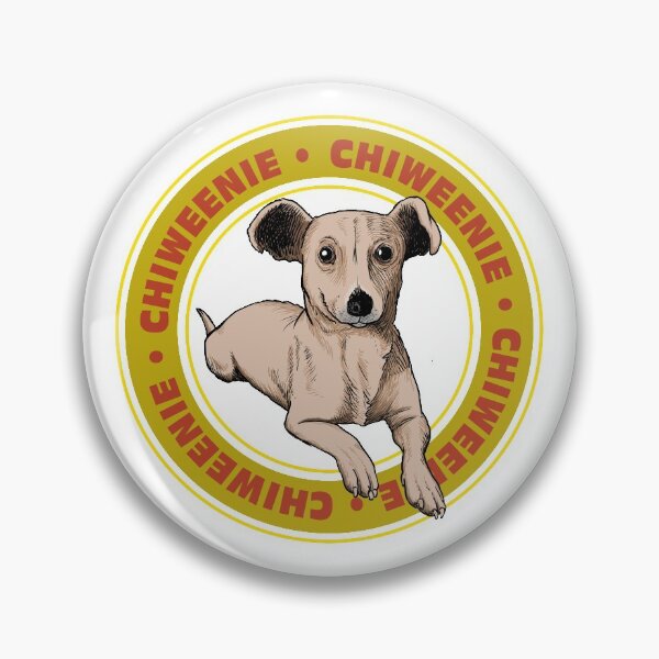 Item preview, Chiweenie Dog Badge designed and sold by Venture-Graphix.