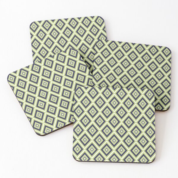 Item preview, Blue and green diamond motif pattern designed and sold by Mandala & More.