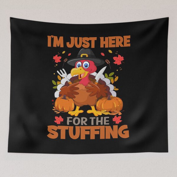 Artikelvorschau, Ich bin nur zum Füllen hier - FunnyThanksgiving Truthahn Familienessen Herbstgeschenk T-Shirt entworfen und verkauft von MTR77.