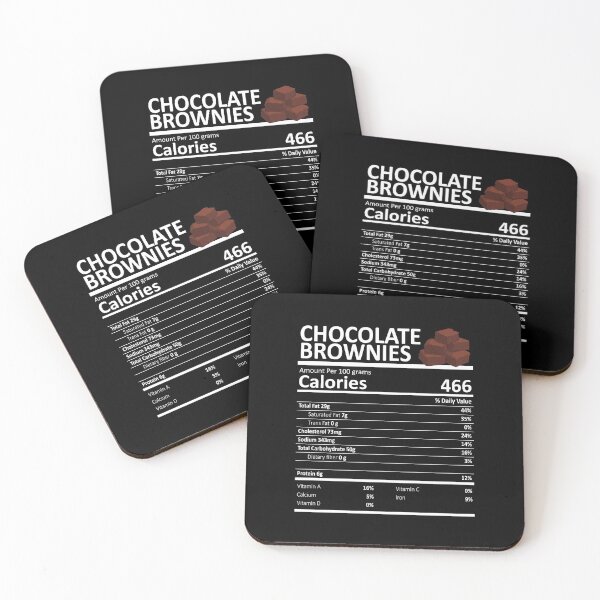 Item preview, Chocolate Brownies Nutritional Value Funny Festive Holiday designed and sold by fatamyfan1.