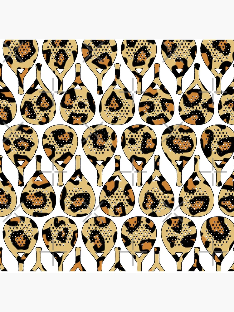 Thumbnail 5 of 5, Coasters (Set of 4), Leopard Racket Pattern designed and sold by GVibezPadel.