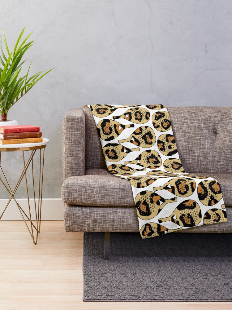 Thumbnail 2 of 6, Throw Blanket, Leopard Racket Pattern  designed and sold by GVibezPadel.