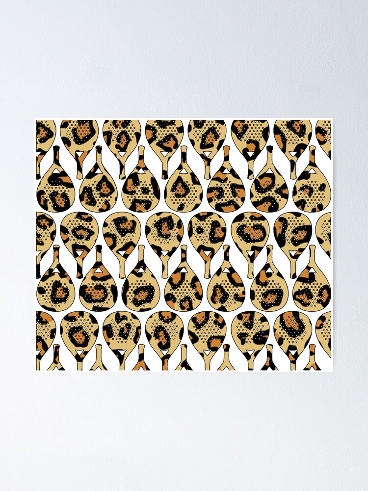 Thumbnail 1 of 3, Poster, Leopard Racket Pattern designed and sold by GVibezPadel.