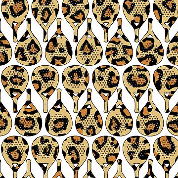 Artwork thumbnail, Leopard Racket Pattern  by GVibezPadel