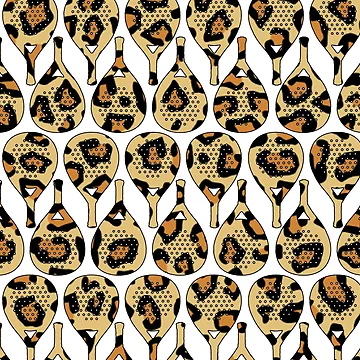 Artwork thumbnail, Leopard Racket Pattern by GVibezPadel