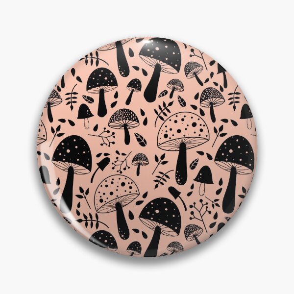 Item preview, Shrooms! Mushroom pattern | Black and Pink designed and sold by Beccy Jackson.