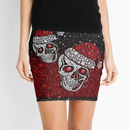 Skulls Graphic Mini Skirt