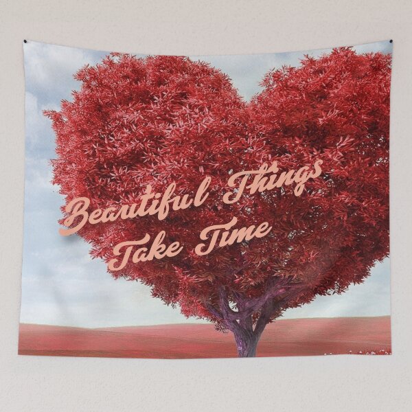 Item preview, Hearted Shape Tree- Beautiful Things Take Time- Inspiration designed and sold by joabaj.