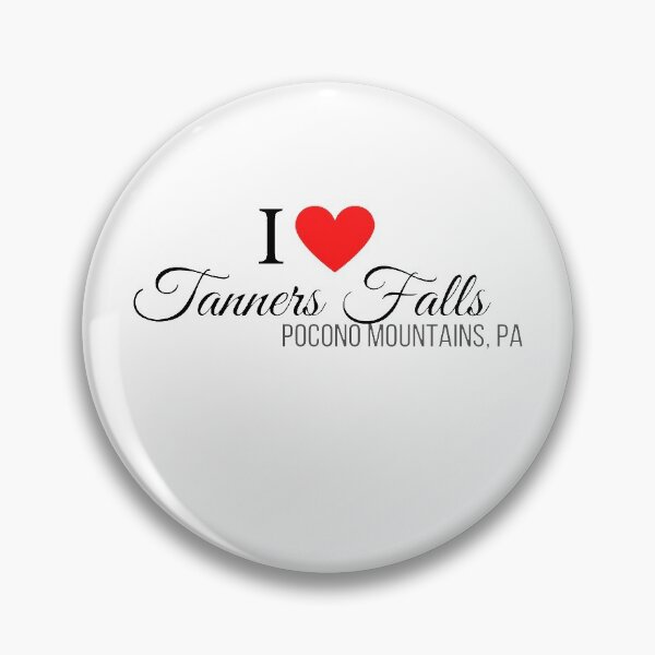 Item preview, I Heart Tanners Falls, Pocono Mountains, PA, black text designed and sold by Rabbitti.