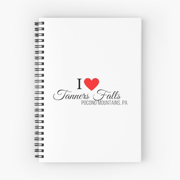 Item preview, I Heart Tanners Falls, Pocono Mountains, PA, black text designed and sold by Rabbitti.