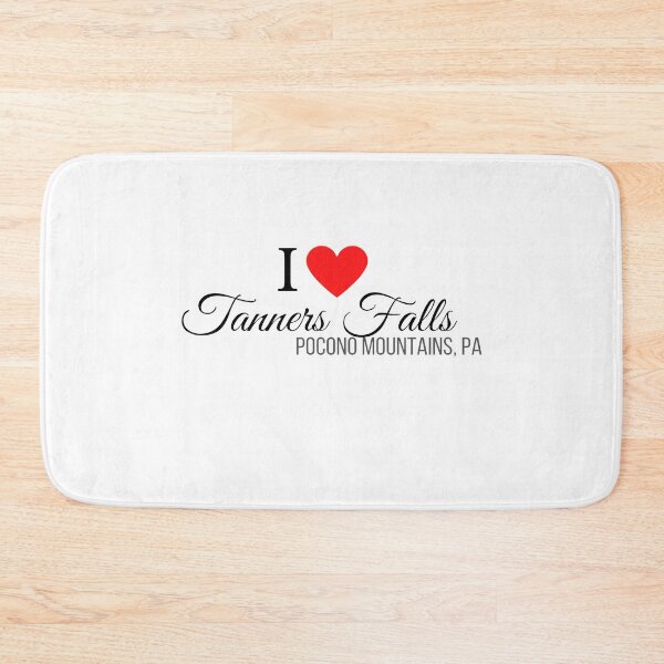 Item preview, I Heart Tanners Falls, Pocono Mountains, PA, black text designed and sold by Rabbitti.