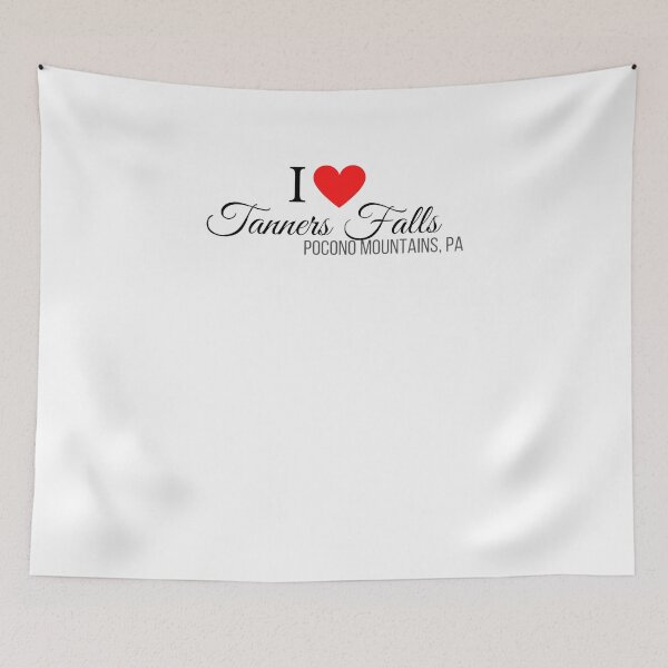 Item preview, I Heart Tanners Falls, Pocono Mountains, PA, black text designed and sold by Rabbitti.