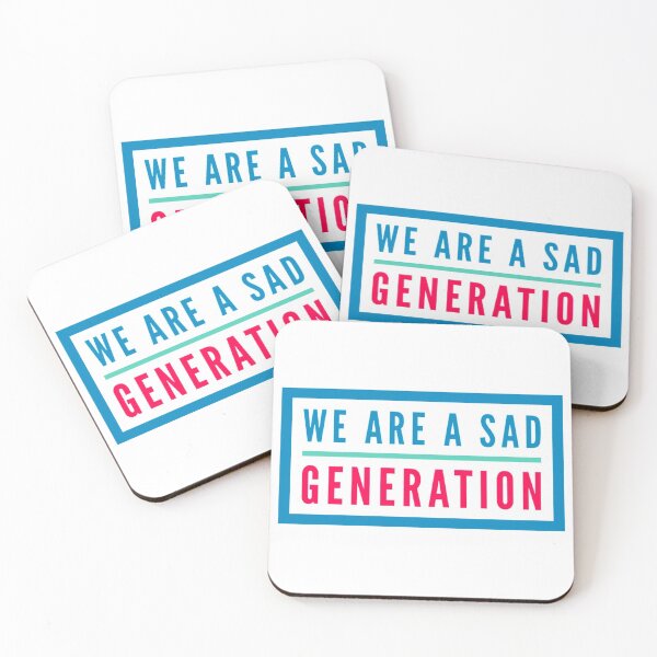 Item preview, We are a SAD GENERATION STICKER - sad but true Funny saying designed and sold by Shirtilike.