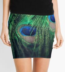 Peacock Feathers Mini Skirt