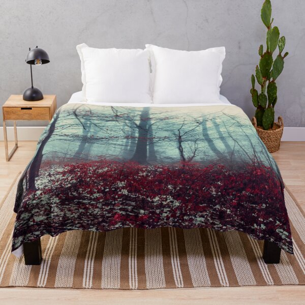 Item preview, crimson floor - snow on wet fall foliage designed and sold by Dyrk Wyst Redbubble Shop.