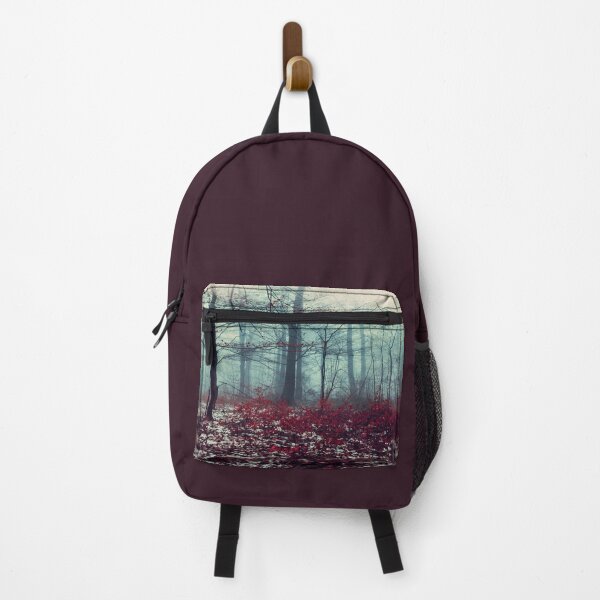 Item preview, crimson floor - snow on wet fall foliage designed and sold by Dyrk Wyst Redbubble Shop.