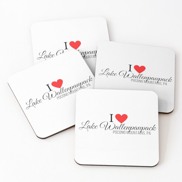 Item preview, I Heart Lake Wallenpaupack, Pocono Mountains, PA, black text designed and sold by Rabbitti.