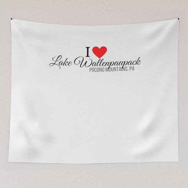 Item preview, I Heart Lake Wallenpaupack, Pocono Mountains, PA, black text designed and sold by Rabbitti.