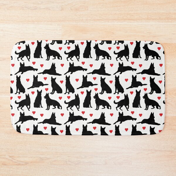 Item preview, German shepherds and hearts pattern designed and sold by HayesAtHome.