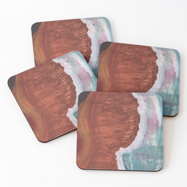 Item preview, Abstract Pink River - Natural pigment and acrylic pour paints designed and sold by SionainnFraoch.