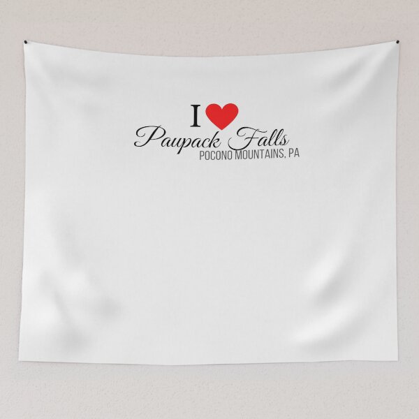 Item preview, I Heart Paupack Falls, Pocono Mountains, PA, black text designed and sold by Rabbitti.