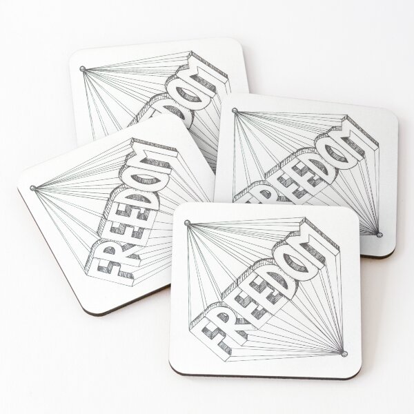 Item preview, Hand drawn lettering: “Freedom” and stretched thread designed and sold by Bellefotos.