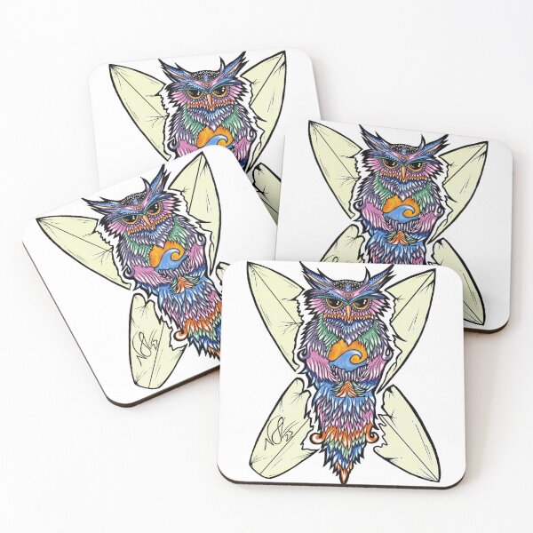 Item preview, Surfer Owl by NO23 Artworks designed and sold by NO23Artworks.