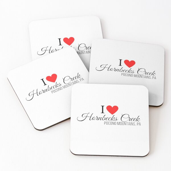 Item preview, I Heart Hornbecks Creek, Pocono Mountains, PA, black text designed and sold by Rabbitti.