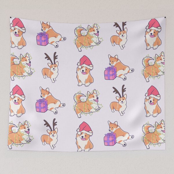 Item preview, Christmas Corgis Pembroke Welsh Dogs Kawaii Cartoon Pack designed and sold by illhustration.