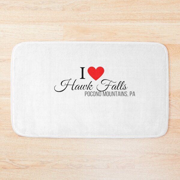 Item preview, I Heart Hawk Falls, Pocono Mountains, PA, black text designed and sold by Rabbitti.