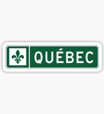Quebec, Road Sign, Canada Sticker