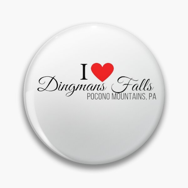 Item preview, I Heart Dingmans Falls, Pocono Mountains, PA, black text designed and sold by Rabbitti.