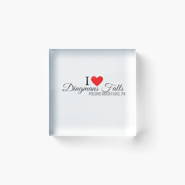 Item preview, I Heart Dingmans Falls, Pocono Mountains, PA, black text designed and sold by Rabbitti.