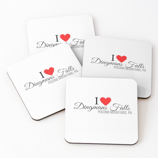 Item preview, I Heart Dingmans Falls, Pocono Mountains, PA, black text designed and sold by Rabbitti.