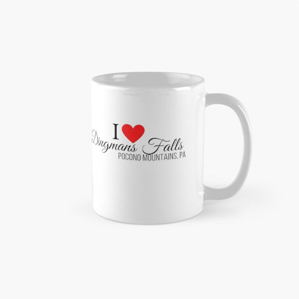 Item preview, I Heart Dingmans Falls, Pocono Mountains, PA, black text designed and sold by Rabbitti.