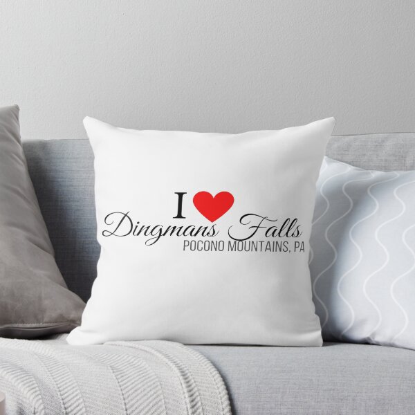 Item preview, I Heart Dingmans Falls, Pocono Mountains, PA, black text designed and sold by Rabbitti.