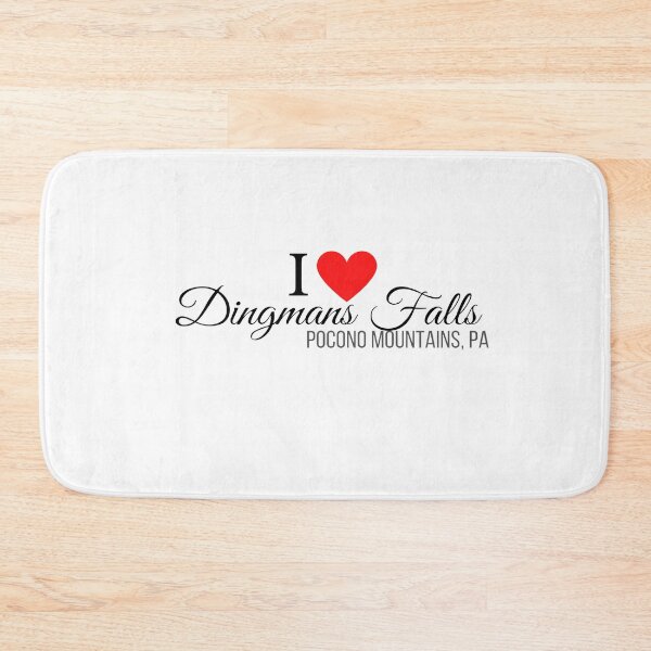 Item preview, I Heart Dingmans Falls, Pocono Mountains, PA, black text designed and sold by Rabbitti.