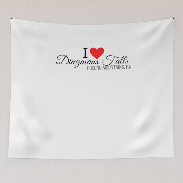 Item preview, I Heart Dingmans Falls, Pocono Mountains, PA, black text designed and sold by Rabbitti.