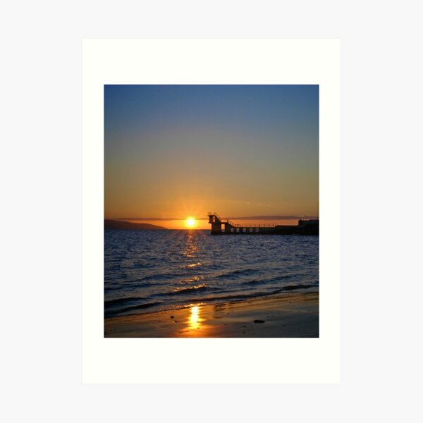 Sunset at Blackrock Diving Tower, Salthill, Galway Art Print